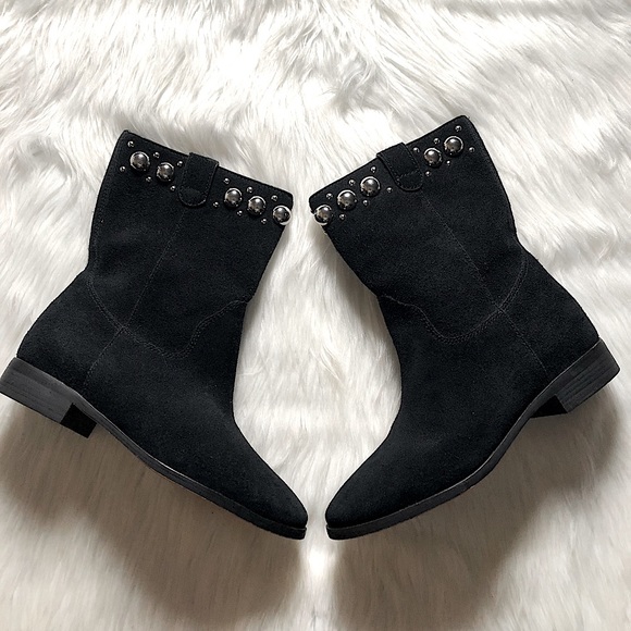 Michael Kors”Hayes”Sphere Stud Suede Booties-5.5 - Picture 1 of 12